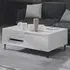 Naava Coffee Table with Storage - White, Chipboard