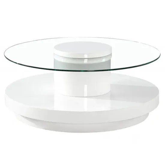 Nacala Square Coffee Table - White, Glass product