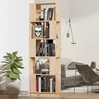 Nadav Bookcase and Room Divider - Natural, Pine Wood