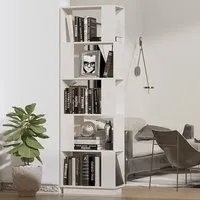 Nadav Bookcase and Room Divider - White, Pine Wood