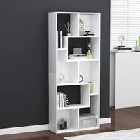 Nael Wooden Bookcase And Shelving Unit - White