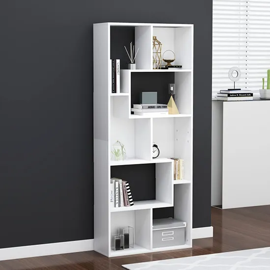 Nael Wooden Bookcase And Shelving Unit - White