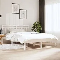 Naida Double Bed Frame - White, Solid Pine alternate view