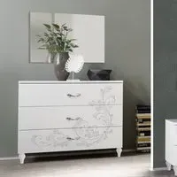 Naihati 3-Drawer Chest - White, Wood