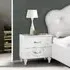 Naihati Bedside Cabinets Pair - White, Wood