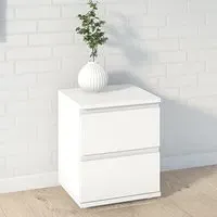 Naira 2 Drawer Bedside Cabinet - White