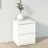 Naira 2 Drawer Bedside Cabinet - White