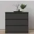 Nakou 3 Drawer Chest - Matt Black, Wood