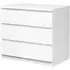Nakou 3-Drawer Chest - White, High Gloss
