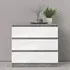 Nakou 3-Drawer Chest - White Oak, High Gloss