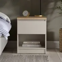 Nakou Bedside Cabinet with 1 Drawer - Cashmere, Wood alternate view