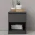 Nakou Bedside Cabinet with 1 Drawer - Matt Black