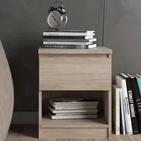 Nakou Bedside Cabinet with 1 Drawer - Oak