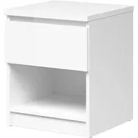 Nakou Bedside Cabinet with 1 Drawer - White