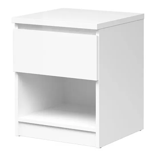 Nakou Bedside Cabinet with 1 Drawer - White
