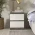 Nakou Bedside Cabinet with 2 Drawers - Cashmere, White