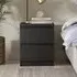Nakou Bedside Cabinet with 2 Drawers - Matt Black