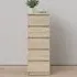 Nakou Narrow 5 Drawer Chest - Oak, Wood
