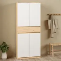 Nakou Shoe Storage Cabinet with 4 Doors - White, Jackson Hickory alternate view
