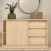 Nakou Sideboard with 3 Drawers - Jackson Hickory Oak