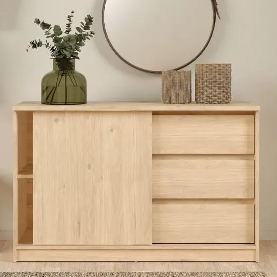Nakou Sideboard with 3 Drawers - Jackson Hickory Oak image
