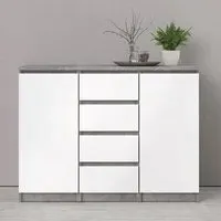 Nakou Sideboard with 4 Drawers - White Oak
