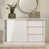 Nakou Sideboard with Sliding Door - White