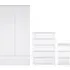 Nakou Wooden Bedroom Set with 2 Door Wardrobe - White