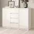 Nakou Wooden Sideboard with 2 Doors 4 Drawers - White