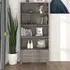 Nalren Bookcase with 2 Drawers - Light Grey, Pinewood