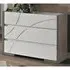Namilon Chest of Drawers - White, Grey Marble Effect