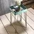 Nampa Mirrored Side Table - Turquoise, Metal