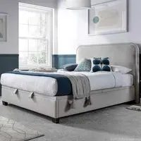 Nampa Super King Ottoman Bed with Storage - Maskat Clay, Fabric