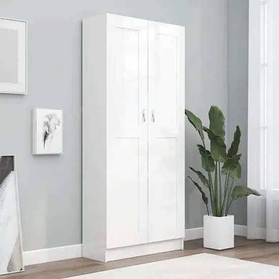 Nancia 2-Door Wardrobe - White, Engineered Wood image