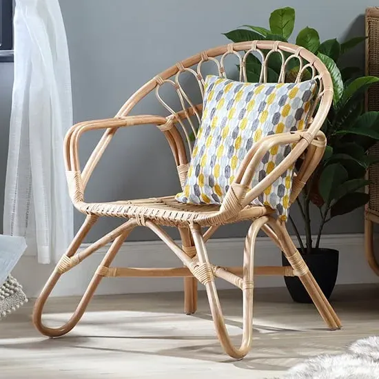 Nanding Rattan Accent Armchair - Natural image