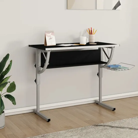 Nantwich Adjustable Laptop Desk with Storage - Black