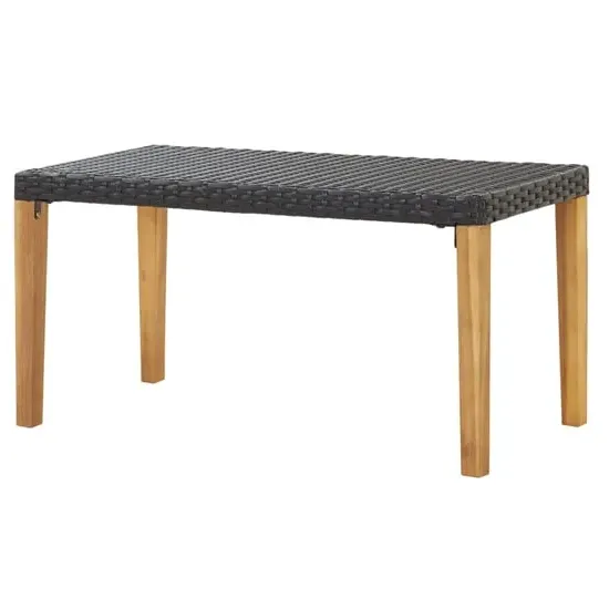 Naomi 120cm Garden Bench - Black, Poly Rattan