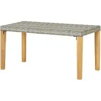 Naomi 120cm Garden Bench - Grey, Poly Rattan