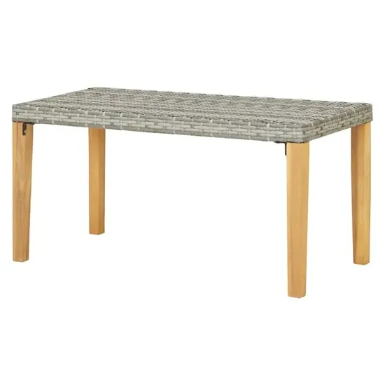 Naomi 120cm Garden Bench - Grey, Poly Rattan image