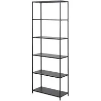 Napa 5-Shelf Metal Bookcase - Black