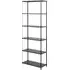 Napa 5-Shelf Metal Bookcase - Black