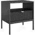 Napa Bedside Cabinet with Door - Matt Black