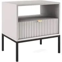 Napa Bedside Cabinet with Door - Matt Grey