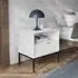 Napa Bedside Cabinet with Drawer - White