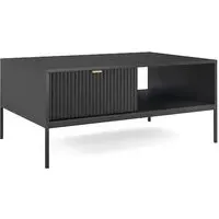 Napa Coffee Table with Drawer - Matt Black