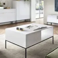 Napa Coffee Table with Drawer - White