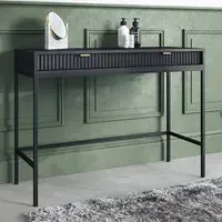 Napa Laptop Desk with 2 Drawers - Matt Black