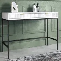 Napa Laptop Desk with 2 Drawers - White