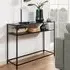 Napa Metal Console Table with Open Shelf - Black