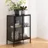 Napa Metal Display Cabinet with 2 Doors - Black